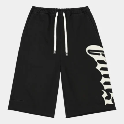godspeed og logo 3qtr shorts black front view