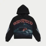 godspeed seasick hoodie black front view