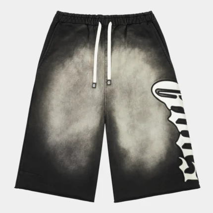 godspeed og logo 3qtr shorts wash/black front view