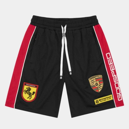 godspeed grc mo shorts black red front view