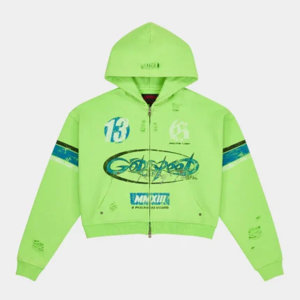 godspeed speedway zip hoodie volt front view