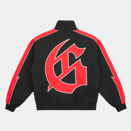 godspeed gt tracksuit black red back view