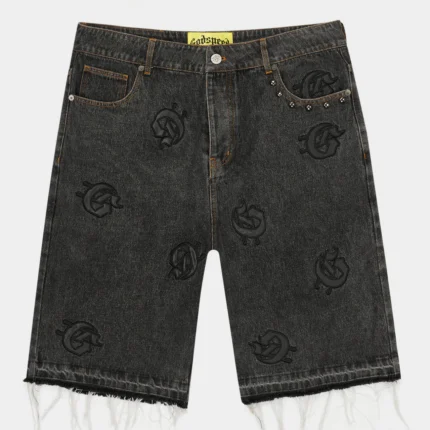 godspeed infinity shorts black wash front view