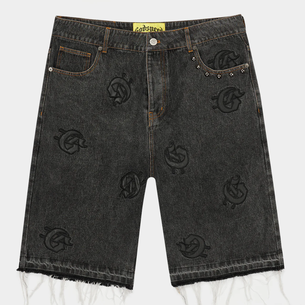 godspeed infinity shorts black wash front view godspeed infinity shorts black wash front view