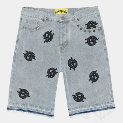 godspeed infinity shorts blue front view