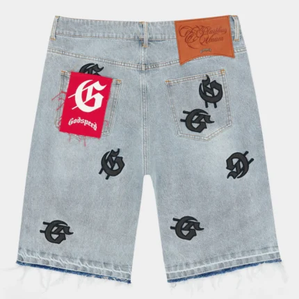 godspeed infinity shorts blue back view