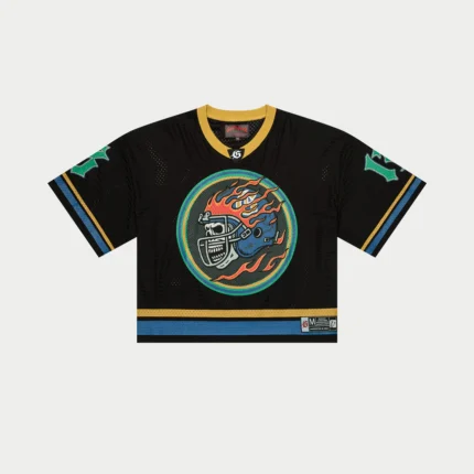 godspeed first down jersey black yellow blue front view