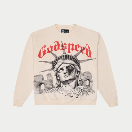 godspeed r.o.m.e sweatshirt bone front view