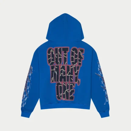 godspeed podium dreams hoodie blue washed back logo view