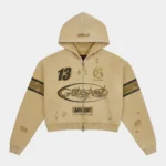 godspeed speedway zip hoodie sand front view