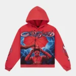 godspeed supreme reign hoodie red front view