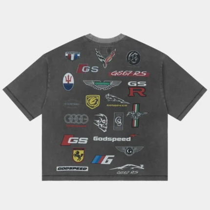 godspeed insignias tee grey wash back view