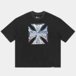 godspeed chrome motto tee black wash front view