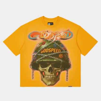 godspeed badges of honor tee cherry front view