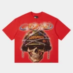 godspeed badges of honor tee cherry front view