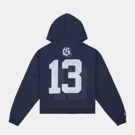 godspeed seeing double hoodie navy back print detail