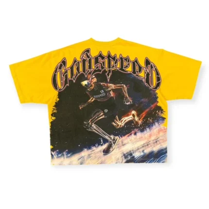 godspeed gspd run club tee yellow back view