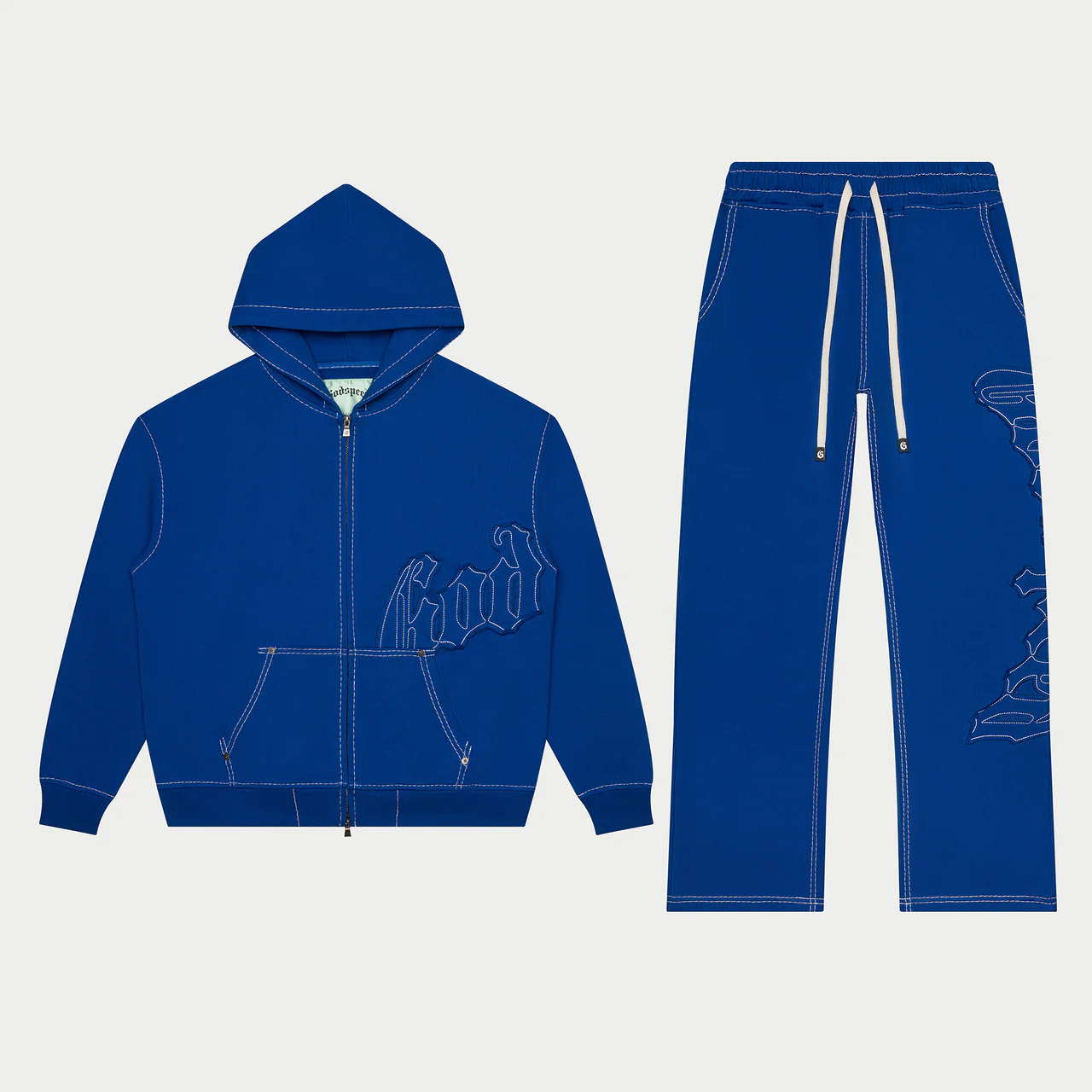 godspeed og logo sweatsuit blue front view godspeed og logo sweatsuit blue front view