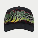 godspeed neo trucker hat black yellow red front view